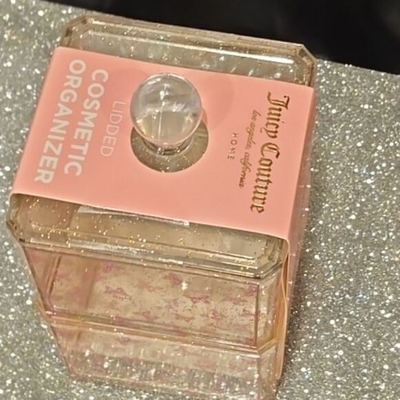 Juicy Couture Home Butterflies Juicy Logo Lidded Cosmetic Organizer 3-PC Set - Picture 10 of 12